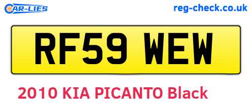 RF59WEW are the vehicle registration plates.