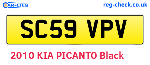 SC59VPV are the vehicle registration plates.