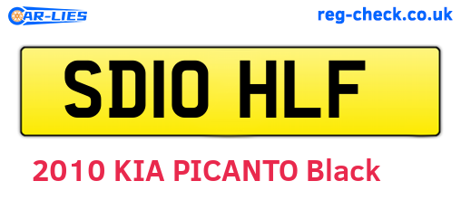 SD10HLF are the vehicle registration plates.