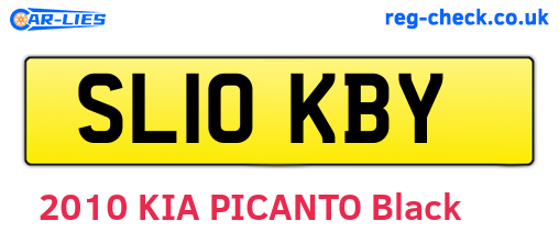 SL10KBY are the vehicle registration plates.