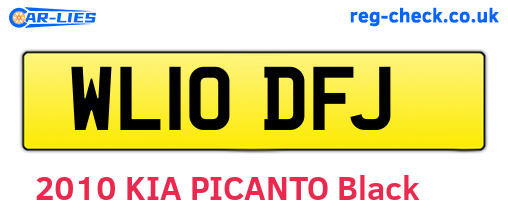 WL10DFJ are the vehicle registration plates.