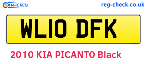 WL10DFK are the vehicle registration plates.