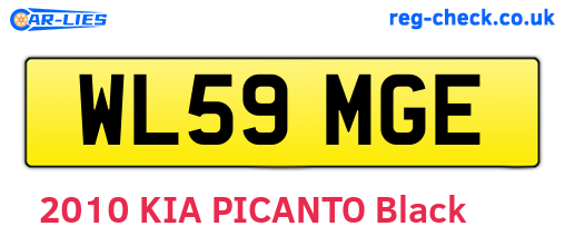 WL59MGE are the vehicle registration plates.