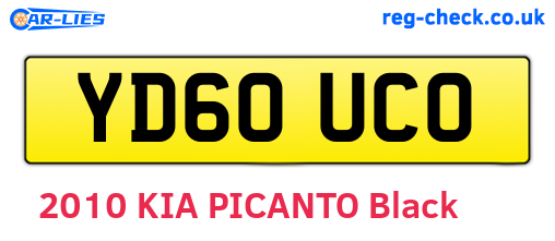 YD60UCO are the vehicle registration plates.
