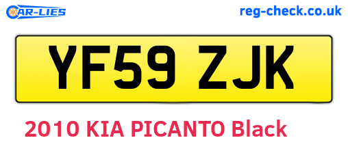 YF59ZJK are the vehicle registration plates.
