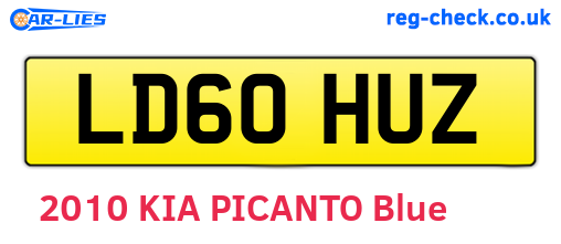 LD60HUZ are the vehicle registration plates.