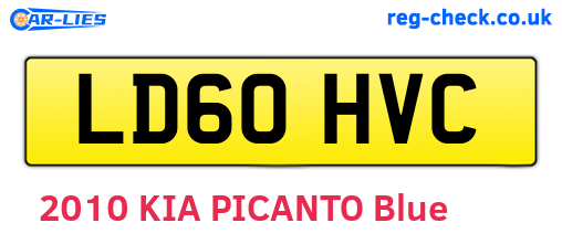 LD60HVC are the vehicle registration plates.