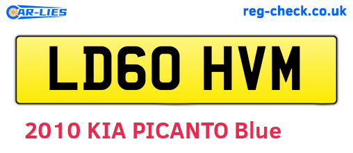 LD60HVM are the vehicle registration plates.