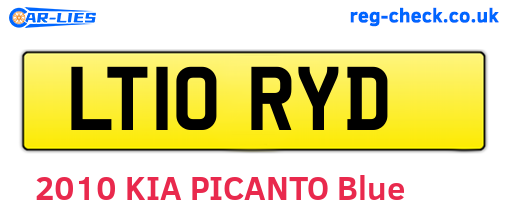 LT10RYD are the vehicle registration plates.