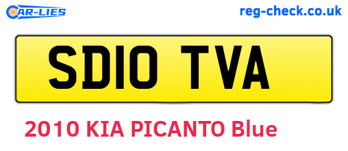 SD10TVA are the vehicle registration plates.