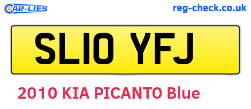 SL10YFJ are the vehicle registration plates.