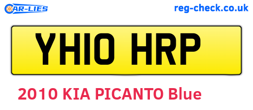 YH10HRP are the vehicle registration plates.