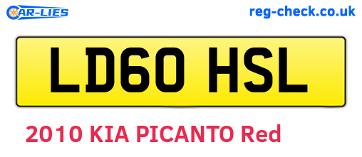 LD60HSL are the vehicle registration plates.