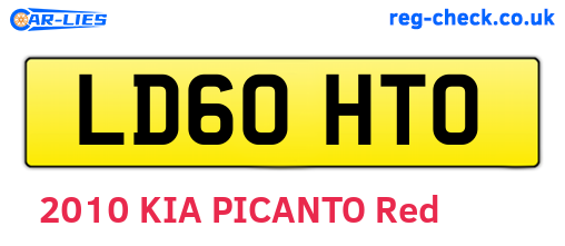 LD60HTO are the vehicle registration plates.