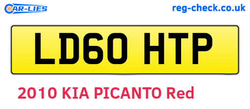 LD60HTP are the vehicle registration plates.