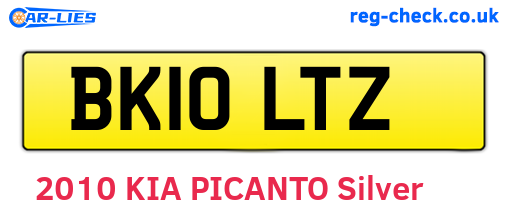 BK10LTZ are the vehicle registration plates.