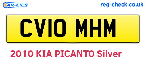 CV10MHM are the vehicle registration plates.
