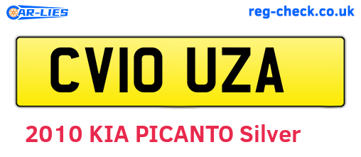 CV10UZA are the vehicle registration plates.
