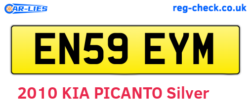 EN59EYM are the vehicle registration plates.
