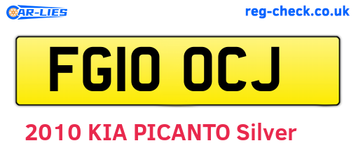 FG10OCJ are the vehicle registration plates.