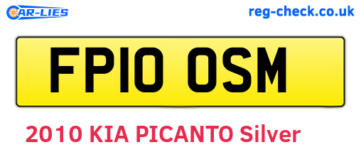 FP10OSM are the vehicle registration plates.