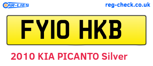 FY10HKB are the vehicle registration plates.