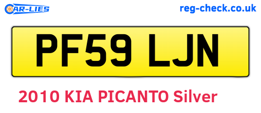 PF59LJN are the vehicle registration plates.