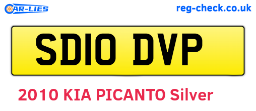 SD10DVP are the vehicle registration plates.