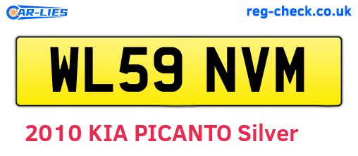 WL59NVM are the vehicle registration plates.