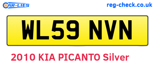 WL59NVN are the vehicle registration plates.
