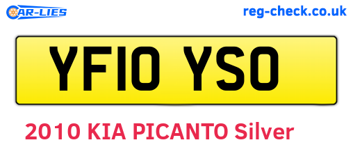 YF10YSO are the vehicle registration plates.