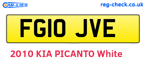 FG10JVE are the vehicle registration plates.