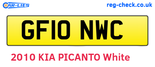 GF10NWC are the vehicle registration plates.
