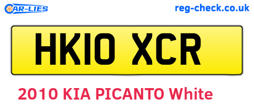 HK10XCR are the vehicle registration plates.