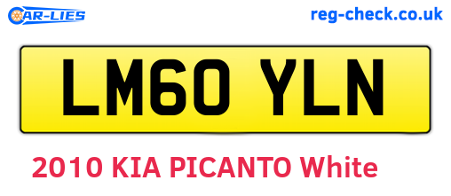 LM60YLN are the vehicle registration plates.