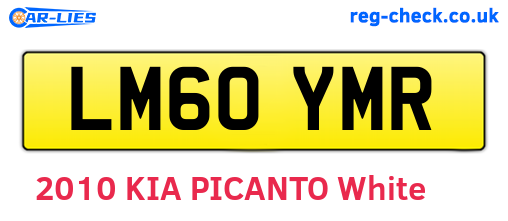 LM60YMR are the vehicle registration plates.