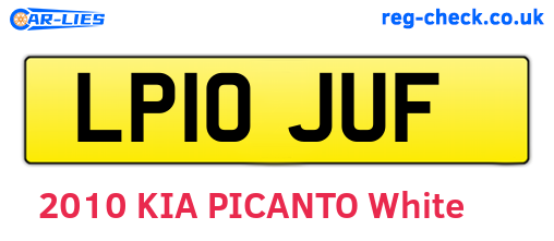 LP10JUF are the vehicle registration plates.