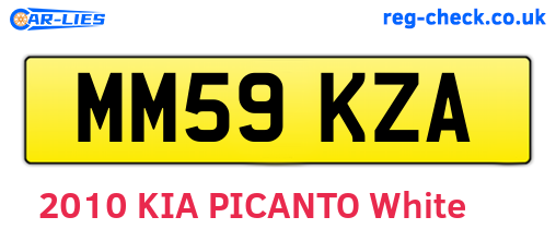 MM59KZA are the vehicle registration plates.