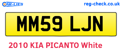 MM59LJN are the vehicle registration plates.