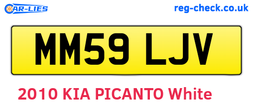 MM59LJV are the vehicle registration plates.