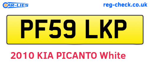 PF59LKP are the vehicle registration plates.