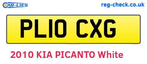 PL10CXG are the vehicle registration plates.