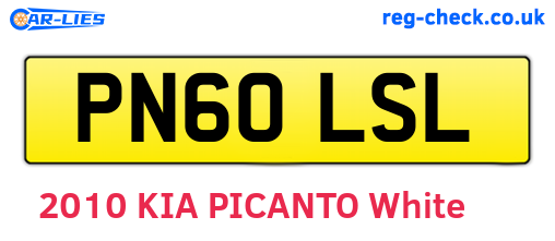 PN60LSL are the vehicle registration plates.