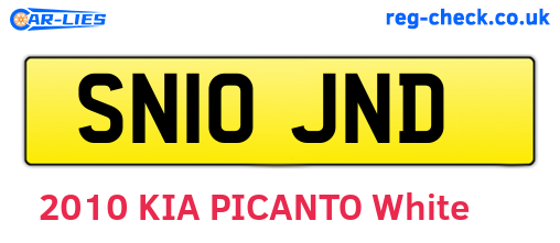 SN10JND are the vehicle registration plates.