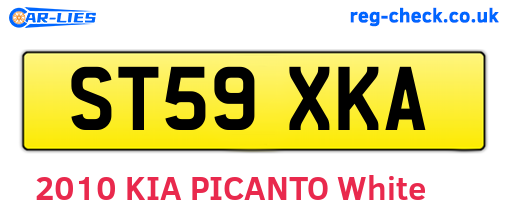 ST59XKA are the vehicle registration plates.