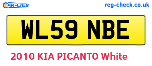 WL59NBE are the vehicle registration plates.