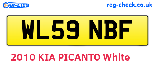 WL59NBF are the vehicle registration plates.