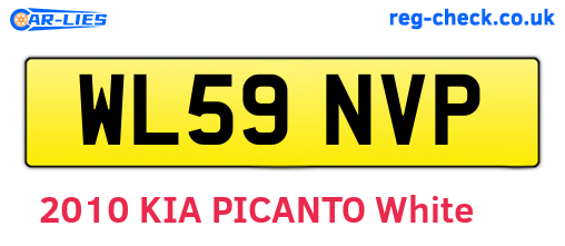 WL59NVP are the vehicle registration plates.