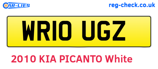 WR10UGZ are the vehicle registration plates.