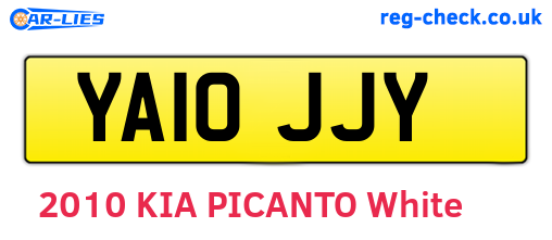 YA10JJY are the vehicle registration plates.